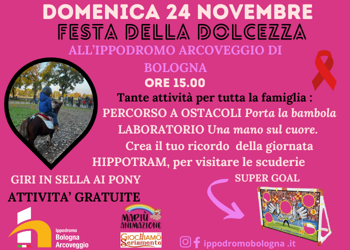 DOMENICA 24 NOVEMBRE FESTA DELLA DOLCEZZA-Evento per famiglie